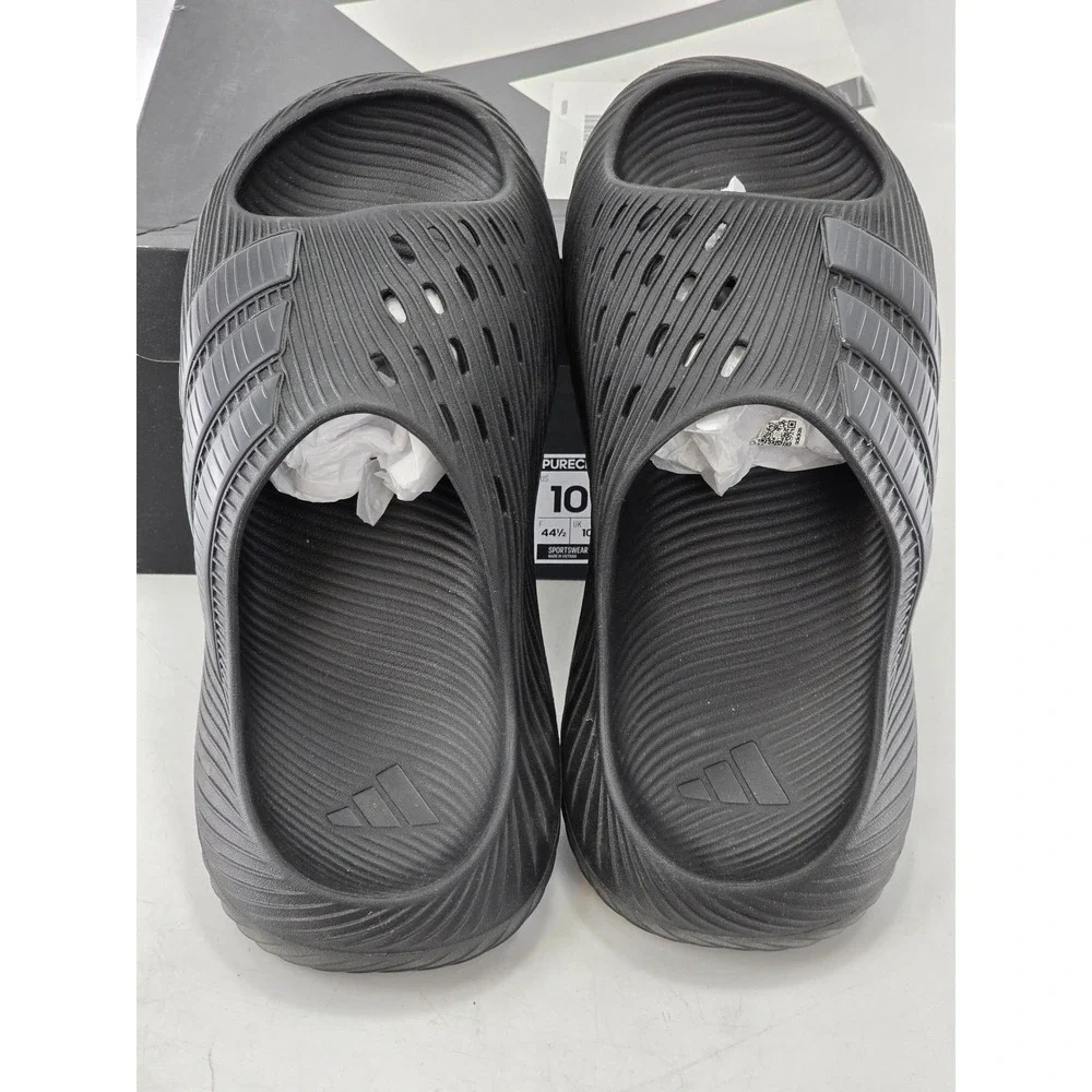 Adidas Purechill Slide Mens Size 10 Black Sportswear Sandals -Excellent